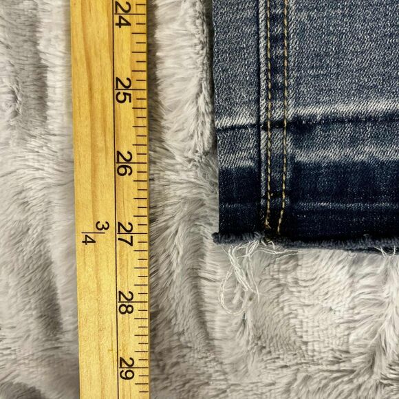 Curations Jeans Women’s 4 Skinny Medium Wash Studded Flower Distressed Hem Boho - Picture 8 of 9